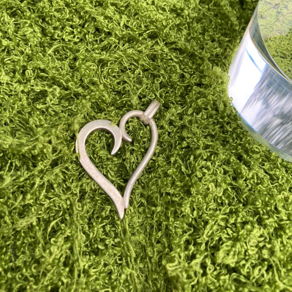 Sterling Silver 16" Heart Necklace 15g Gorgeous!!